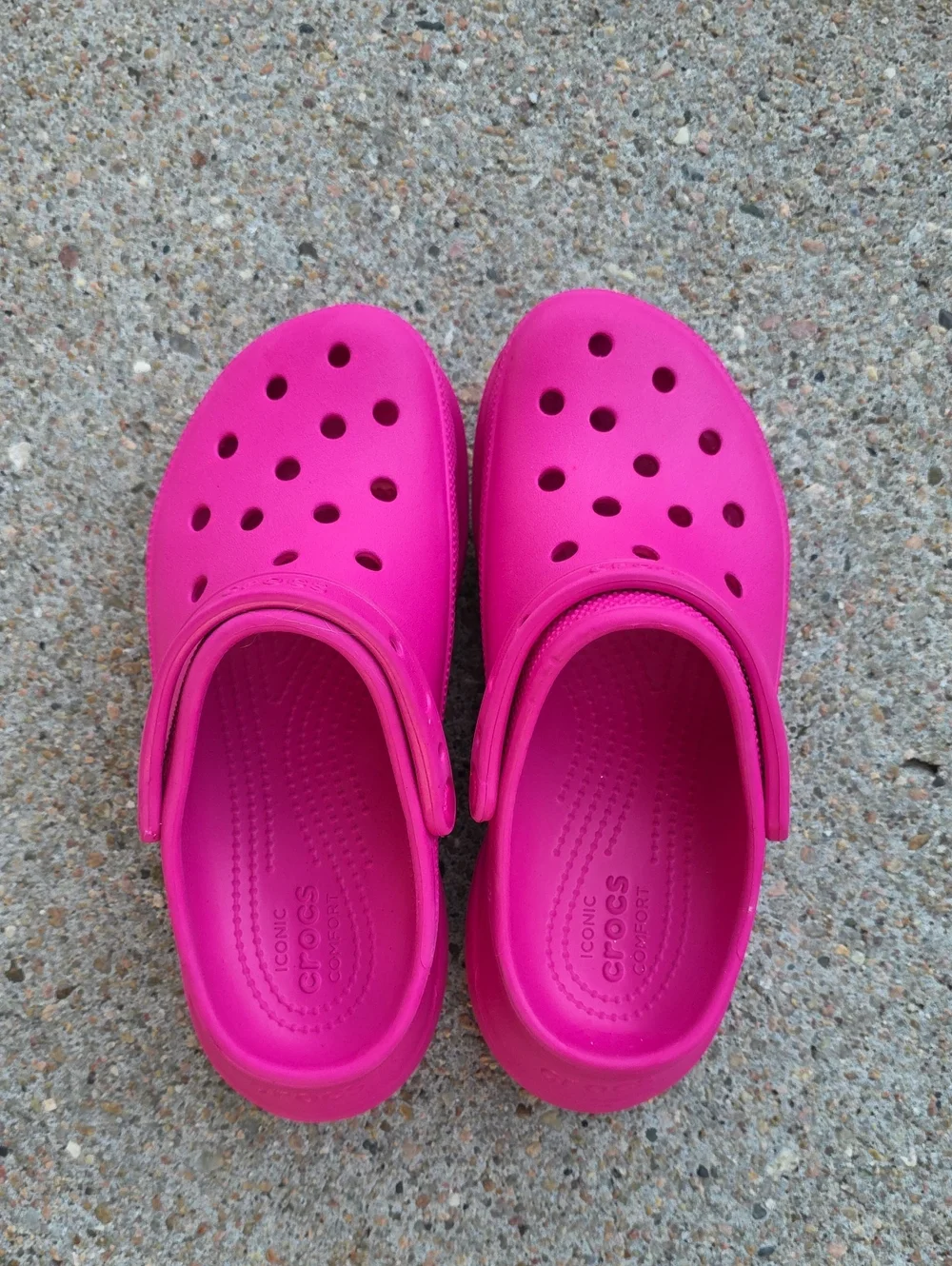 Crocs Classic Bae Pink Chunky Platform Clogs Size 9